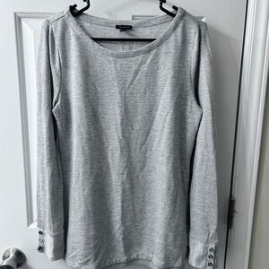 Talbots Light Gray Long Sleeve Top